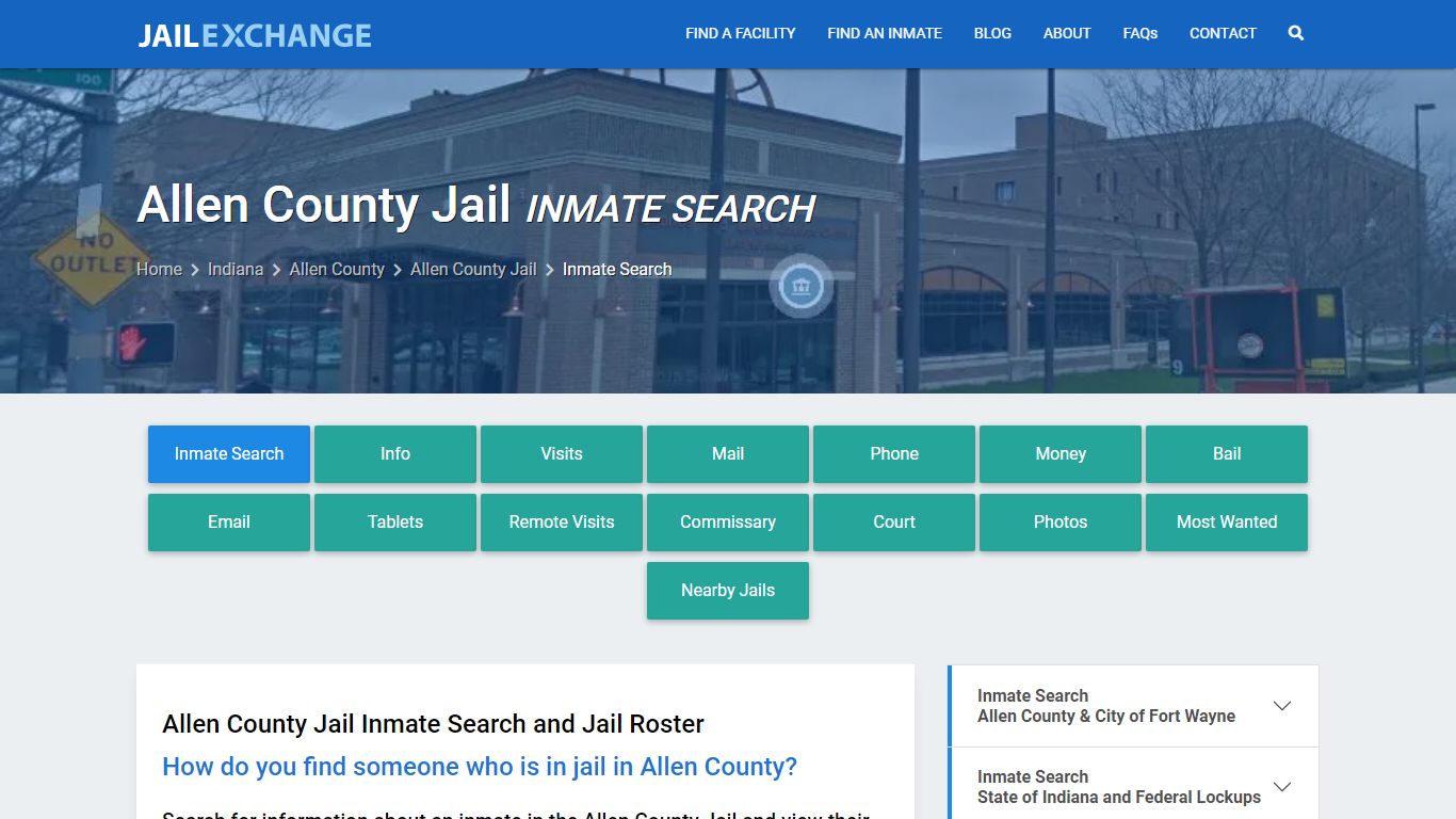Inmate Search: Roster & Mugshots - Allen County Jail, IN