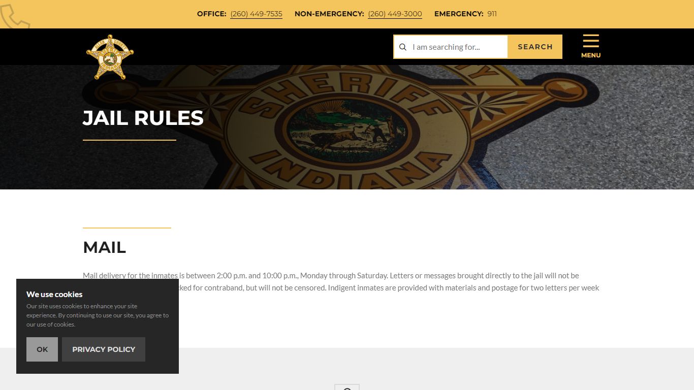 Jail Rules - Allen County Sheriff